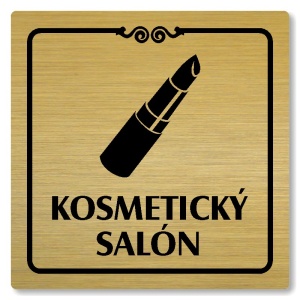 Kosmetický salón, 80x80mm, zlatá, Texas